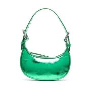 Metallic-Effect Groene Tote Tas By FAR , Green , Dames