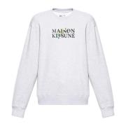 Sweatshirt met logo Maison Kitsuné , Gray , Heren