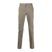 Stijlvolle Dove Grey Slim-fit Broek Dondup , Gray , Heren