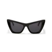 Zwarte zonnebril met origineel etui Off White , Black , Dames