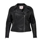 Leren Jas Only Carmakoma , Black , Dames