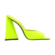 Neon Gele Devon Mules The Attico , Yellow , Dames