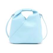 Blauwe Leren Japanse Tote Tas Maison Margiela , Blue , Dames