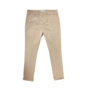 Stretch Gabardine Broek - Maat 40, Beige Dondup , Beige , Heren