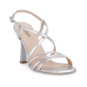 Zilveren Hoge Hak Sandalen Nerogiardini , Gray , Dames