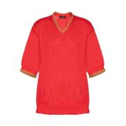 Short-sleeved sweater Undercover , Red , Dames