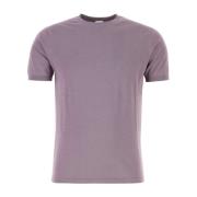 Lila Katoenen T-Shirt, Veelzijdige Stijl Aspesi , Purple , Heren