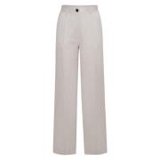 Wide Trousers Forte Forte , Beige , Dames