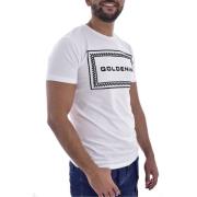 Bedrukt T-shirt - Wit, Aansluitende pasvorm, Korte mouwen Goldenim par...