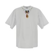 Veren Oversize Streetwear T-shirt Marcelo Burlon , White , Heren