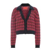 Bicolor Retro Cardigan La DoubleJ , Blue , Dames