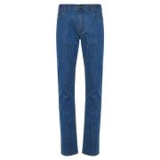 Slim-Fit Denim Jeans Canali , Blue , Heren