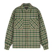 Klassiek Flanellen Overhemd met Lange Mouwen Represent , Green , Heren