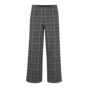 Rechte broek, Ilisanpw 30305656 Gray Check Part Two , Gray , Dames