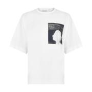 Oversize Wit T-shirt Dries Van Noten , White , Heren