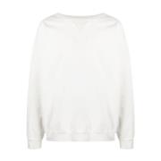 Premium Katoenen Sweatshirt met Geborduurd Logo Maison Margiela , Whit...