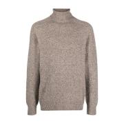 Merino Wol Kasjmier Rollneck Coltrui Officine Générale , Beige , Heren