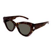 Super-Bold Cat-Eye Zonnebril Saint Laurent , Brown , Dames