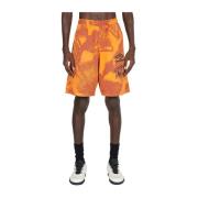 Grafische Print Elastische Taille Shorts Aries , Orange , Heren