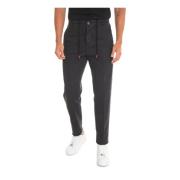 Joggingbroek met stalen knoopsluiting Kiton , Black , Heren