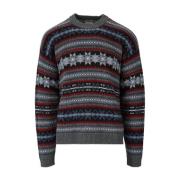 Trainingshemd, Fair Isle Jumper Woolrich , Gray , Heren