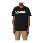 T-Shirts Dondup , Black , Heren
