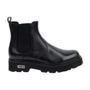 Zwarte Beatles Leren Schoenen Cult , Black , Heren