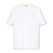 T-shirt met logo Lanvin , White , Heren