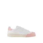 Lilly White/Light Pink Leren Bumper Sneakers Marni , Multicolor , Dame...