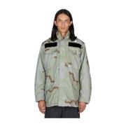 Militaire Field Jacket met Verstopte Capuchon Oamc , Green , Heren