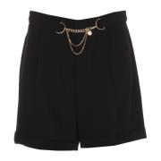 Zwarte shorts met hoge taille en gouden kettingdetail Liu Jo , Black ,...