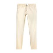 Archief Beige Katoenen Getailleerde Broek Ami Paris , Beige , Heren