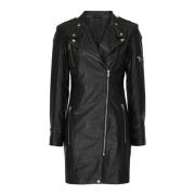 Long Biker Jacket 11100 Notyz , Black , Dames