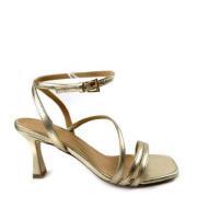 Platina Gelamineerde Leren Hoge Hak Sandalen Roberto Festa , Yellow , ...