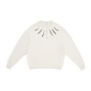 Windveren Gebreide Comfort Crew Marcelo Burlon , White , Heren