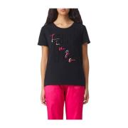 T-Shirt ecs t-shirt m/c Liu Jo , Black , Dames