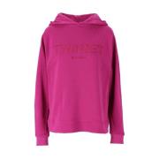 Fuchsia Hoodie MET Logo Twinset , Pink , Dames