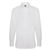 Stretch P.Point D.Cuff Windsor Kraag Shirt Slim F Boggi Milano , White...