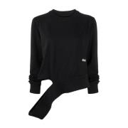 Creatch Cut-Out Sweatshirt Rick Owens , Black , Dames