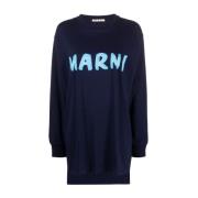 Ink Gebreide Longsleeves Marni , Blue , Dames