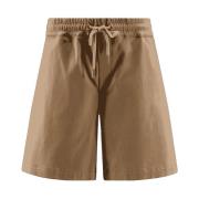 Lichtbruine Gabardine Shorts Moncler , Beige , Heren