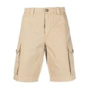 Beige Katoenen Shorts Woolrich , Beige , Heren