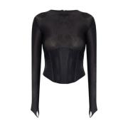 Top met lange mouwen Misbhv , Black , Dames