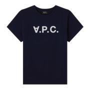 Donkerblauw T-Shirt VPC Color F A.p.c. , Blue , Dames