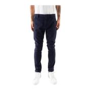 Chino Broek van Technische Stof met Zijzakken Dondup , Blue , Heren