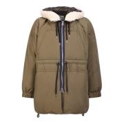 Khaki donsjack met capuchon Sacai , Green , Heren