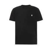 Cross Regular T-shirt Zwart Wit Marcelo Burlon , Black , Heren