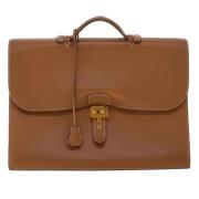 Pre-owned Leather briefcases Hermès Vintage , Brown , Dames