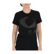 T-shirt Comme des Garçons Play , Black , Dames