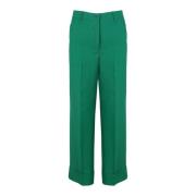 Wijde Linnen Blend Broek P.a.r.o.s.h. , Green , Dames